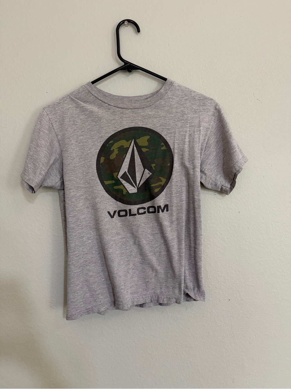 Volcom Gray Tee with Camo Logo